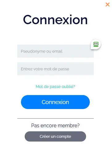 Connexion des membres du WINOLOT CASINO
