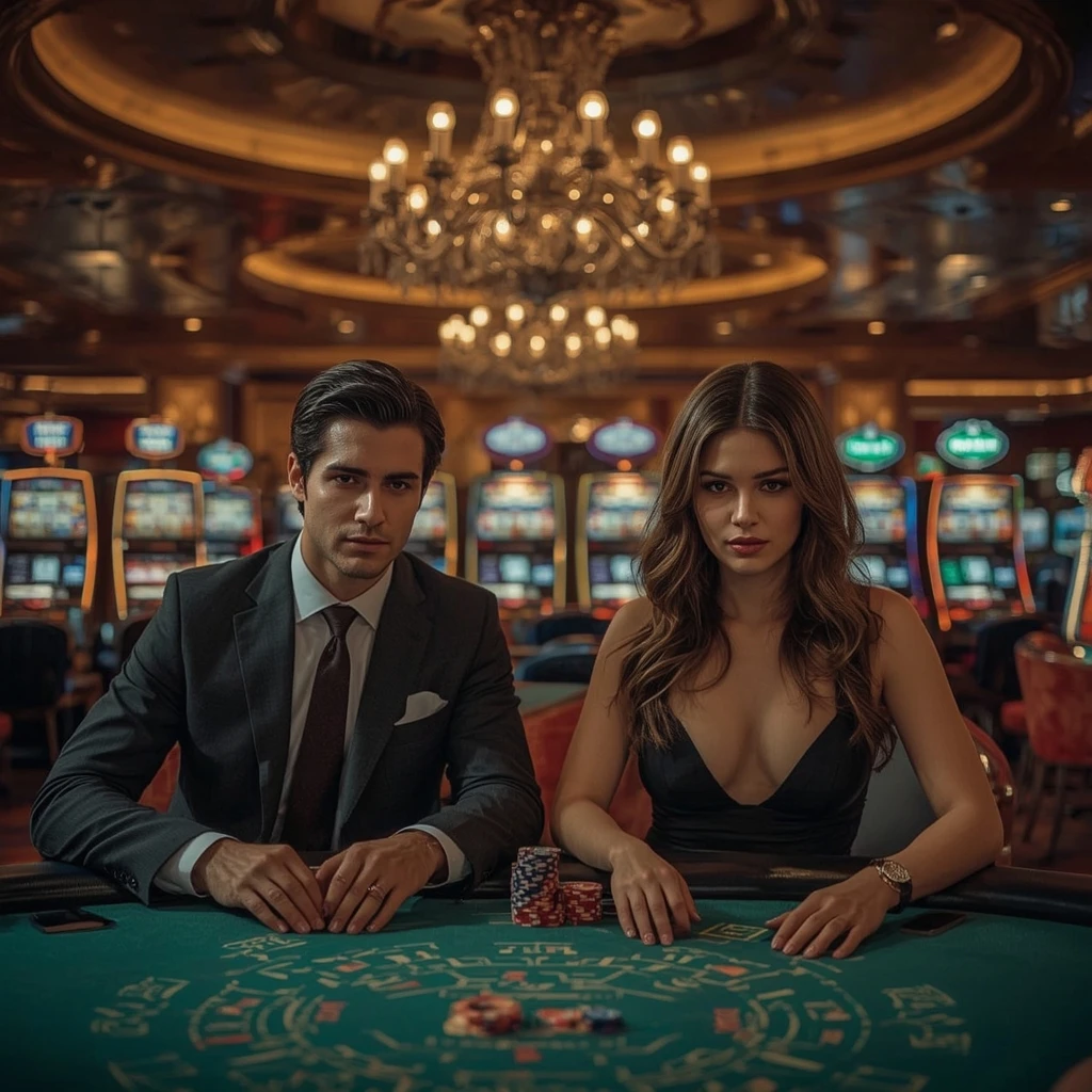 Deux joueurs de poker dans un WINOLOT CASINO